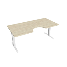  Hobis Motion Ergo elektromosan állítható magasságú íróasztal - 2 szegmensű, standard vezérléssel Szélesség: 180 cm, Szerkezet színe: fehér RAL 9016, Asztallap színe: akác íróasztal