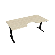 Hobis Motion Ergo elektromosan állítható magasságú íróasztal - 2 szegmensű, standard vezérléssel Szélesség: 180 cm, Szerkezet színe: fekete RAL 9005, Asztallap színe: akác íróasztal