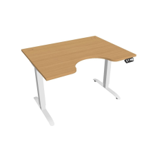  Hobis Motion Ergo elektromosan állítható magasságú íróasztal - 2M szegmensű, memória vezérléssel Szélesség: 120 cm, Szerkezet színe: fehér RAL 9016, Asztallap színe: bükkfa íróasztal