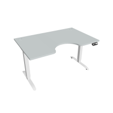  Hobis Motion Ergo elektromosan állítható magasságú íróasztal - 2M szegmensű, memória vezérléssel Szélesség: 140 cm, Szerkezet színe: fehér RAL 9016, Asztallap színe: szürke íróasztal