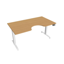  Hobis Motion Ergo elektromosan állítható magasságú íróasztal - 2M szegmensű, memória vezérléssel Szélesség: 160 cm, Szerkezet színe: fehér RAL 9016, Asztallap színe: bükkfa íróasztal