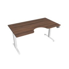  Hobis Motion Ergo elektromosan állítható magasságú íróasztal - 2M szegmensű, memória vezérléssel Szélesség: 160 cm, Szerkezet színe: fehér RAL 9016, Asztallap színe: diófa íróasztal
