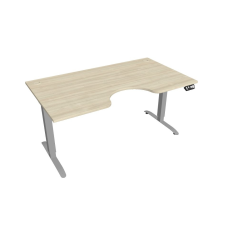  Hobis Motion Ergo elektromosan állítható magasságú íróasztal - 2M szegmensű, memória vezérléssel Szélesség: 160 cm, Szerkezet színe: szürke RAL 9006, Asztallap színe: akác íróasztal