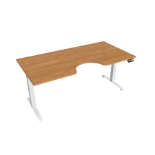  Hobis Motion Ergo elektromosan állítható magasságú íróasztal - 2M szegmensű, memória vezérléssel Szélesség: 180 cm, Szerkezet színe: fehér RAL 9016, Asztallap színe: égerfa íróasztal