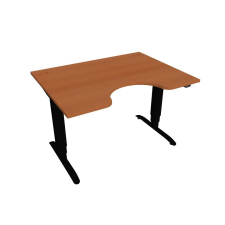  Hobis Motion Ergo elektromosan állítható magasságú íróasztal - 3 szegmensű, standard vezérléssel Szélesség: 120 cm, Szerkezet színe: fekete RAL 9005, Asztallap színe: cseresznye íróasztal