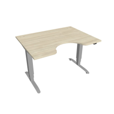  Hobis Motion Ergo elektromosan állítható magasságú íróasztal - 3 szegmensű, standard vezérléssel Szélesség: 120 cm, Szerkezet színe: szürke RAL 9006, Asztallap színe: akác íróasztal