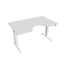  Hobis Motion Ergo elektromosan állítható magasságú íróasztal - 3 szegmensű, standard vezérléssel Szélesség: 140 cm, Szerkezet színe: fehér RAL 9016, Asztallap színe: fehér íróasztal