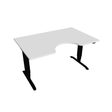  Hobis Motion Ergo elektromosan állítható magasságú íróasztal - 3 szegmensű, standard vezérléssel Szélesség: 140 cm, Szerkezet színe: fekete RAL 9005, Asztallap színe: fehér íróasztal