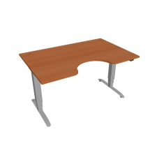  Hobis Motion Ergo elektromosan állítható magasságú íróasztal - 3 szegmensű, standard vezérléssel Szélesség: 140 cm, Szerkezet színe: szürke RAL 9006, Asztallap színe: cseresznye íróasztal