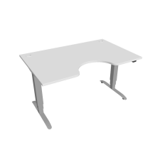  Hobis Motion Ergo elektromosan állítható magasságú íróasztal - 3 szegmensű, standard vezérléssel Szélesség: 140 cm, Szerkezet színe: szürke RAL 9006, Asztallap színe: fehér íróasztal