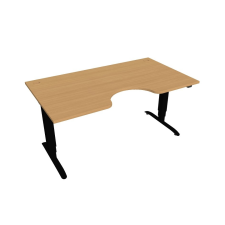  Hobis Motion Ergo elektromosan állítható magasságú íróasztal - 3 szegmensű, standard vezérléssel Szélesség: 160 cm, Szerkezet színe: fekete RAL 9005, Asztallap színe: bükkfa íróasztal