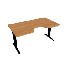  Hobis Motion Ergo elektromosan állítható magasságú íróasztal - 3 szegmensű, standard vezérléssel Szélesség: 160 cm, Szerkezet színe: fekete RAL 9005, Asztallap színe: égerfa íróasztal