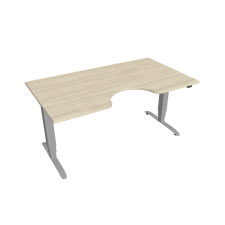 Hobis Motion Ergo elektromosan állítható magasságú íróasztal - 3 szegmensű, standard vezérléssel Szélesség: 160 cm, Szerkezet színe: szürke RAL 9006, Asztallap színe: akác íróasztal