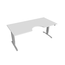  Hobis Motion Ergo elektromosan állítható magasságú íróasztal - 3 szegmensű, standard vezérléssel Szélesség: 180 cm, Szerkezet színe: szürke RAL 9006, Asztallap színe: fehér íróasztal