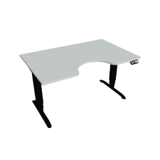  Hobis Motion Ergo elektromosan állítható magasságú íróasztal - 3M szegmensű, memória vezérléssel Szélesség: 140 cm, Szerkezet színe: fekete RAL 9005, Asztallap színe: szürke íróasztal
