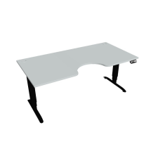  Hobis Motion Ergo elektromosan állítható magasságú íróasztal - 3M szegmensű, memória vezérléssel Szélesség: 180 cm, Szerkezet színe: fekete RAL 9005, Asztallap színe: szürke íróasztal