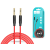 Hoco 3,5 - 3,5 mm jack audio kábel 1 m-es vezetékkel - HOCO UPA11 Aux Audio Cable - fekete/piros
