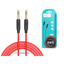 Hoco 3,5 - 3,5 mm jack audio kábel 1 m-es vezetékkel - HOCO UPA11 Aux Audio Cable - fekete/piros mobiltelefon kellék