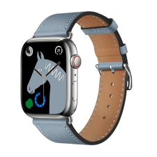 Hoco Apple Watch 1-6, SE, SE (2022) (42 / 44 mm) / Watch 7-8 (45 mm) / Watch Ultra (49 mm), bőr pótszíj, állítható, Hoco WA17, szürke okosóra kellék