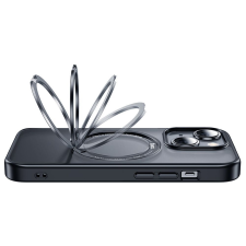 Hoco AS1 tok forgatható gyűrű Magsafe kompatibilis iPhone 15 fekete tok és táska