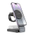 Hoco CQ3 asztali töltőállvány 3in1 (15W, wireless, gyorstöltő, MagSafe, Apple Watch töltő) FEKETE (HOCO_CQ3_B)