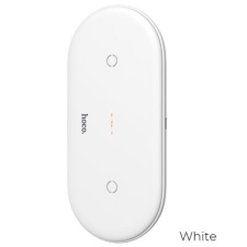 Hoco CW23 2in1 fehér vezeték nélküli (Wireless) töltő 3A 10W mobiltelefon kellék