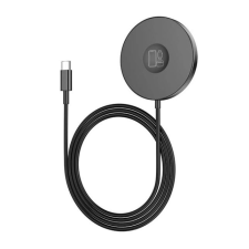 Hoco CW41 hálózati töltő állomás 3in1 (15W, gyorstöltő, wireless, MagSafe, Apple Watch töltő) fekete (CW41_TYPEC_B) mobiltelefon kellék