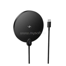 Hoco CW62 asztali töltő (15W, wireless, mágneses, 120cm, LED kijelző) FEKETE (HOCO_CW62) mobiltelefon kellék