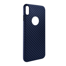 Hoco DELICATE SHADOW szilikon telefonvédő (karbon minta, logó kivágás) SÖTÉTKÉK Apple iPhone XS Max 6.5 tok és táska