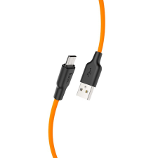 Hoco HOCO X21 Szilikon töltokábel Micro USB 1m, narancssárga kábel és adapter