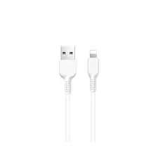 Hoco iPhone adatkábel, töltőkábel, iPhone 8pin, lightning, fehér, 2,4A 1m, Hoco X20 kábel és adapter