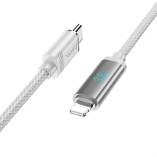 Hoco kábel USB Iphone Lightning 8-pin Power Delivery 27W U127 1,2m ezüst kábel és adapter