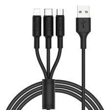 Hoco kábel USB Soarer Soarer egy kihúzható három töltőkábel 3in1 (Iphone Lightning 8-tűs + Micro ... kábel és adapter