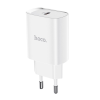 Hoco N14 hálózati töltő Type-C aljzat (5V / 3000mA, 20W, PD gyorstöltés támogatás) FEHÉR Apple iPhone 7 4.7, Apple iPhone 7 Plus 5.5, Asus Zenfone 3 5.5 (ZE552KL), Honor 8, Sony Xperia XZ (F8