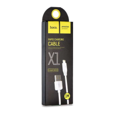 Hoco speede iPhone Lightning 8-tűs töltőkábel X1 fehér 2 meter kábel és adapter