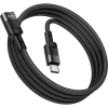 Hoco U107 USB Type-C apa - USB Type-C anya Hosszabbító kábel - Fekete (1.2m) (U107 120)