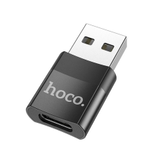 Hoco UA17 adapter (Type-C aljzat - USB, OTG, adatátvitel és töltés) FEKETE Huawei P60 Pro, Asus ROG Phone 7, Xiaomi Poco F5 Pro, Xiaomi Poco X5 5G, Huawei Nova Y61, Honor 70 Lite 5G, Lenovo Tab M8 kábel és adapter