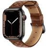 Hoco WA18 Bőr pótszíj Apple Watch 1-6 / SE (38 / 40 mm) / Watch 7-8 (41 mm) gyémánt minta barna