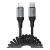 Hoco X121 adatkábel (Type-C - lightning, 27W, PD gyorstöltő, cipőfűző, spirálkábel, 150cm) FEKETE