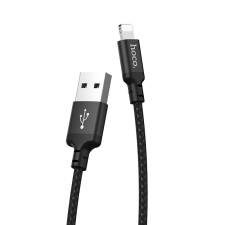 Hoco X14 USB-A apa - Lightning apa Adat és töltő kábel - Fekete (2m) kábel és adapter