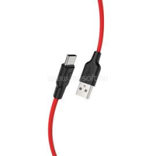 Hoco X21 Plus szilikon töltőkábel Type-C 1m (,piros) (HC711922) kábel és adapter