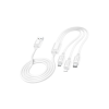 Hoco X74 3IN1 LIGHTNING - TYPE-C - MICRO USB KÁBEL 1 MÉTER FEHÉR