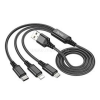 Hoco X76 töltőkábel 3in1 (USB - lightning/microUSB/Type-C, 2A, 100cm) FEKETE (HOCO_X76_B)