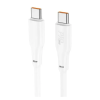 Hoco X93 adatkábel (Type-C - Type-C, 100W, 3A, PD gyorstöltő, 200cm, törésgátló) FEHÉR