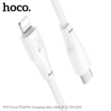 Hoco . X93 Force iPhone, iPad 1 méteres Type-C-lightning adat és töltő kábel (gyorstöltő) (X93) tablet kellék