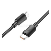 Hoco X96 adatkábel (Type-C - Type-C, 6A, 100W, PD gyorstöltő, 100cm) FEKETE (HOCO_X96_6A_TYPE_C_B)