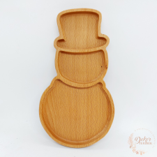  Hóember fa tányér dekorációs kellék