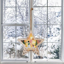  Hóember mintájú ablak- és ajtódísz dekoráció
