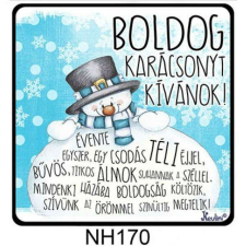 Hóemberes karácsonyi hűtőmágnes ”Évente egyszer...” ajándéktárgy