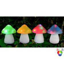 HOFF RGB LED napelemes lámpa, gomba, 15 cm kültéri világítás